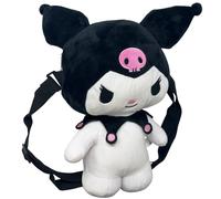 BORSETTA IN PELUCHE KUROMI SANRIO CON TRACOLLA REGOLABILE ACCESSORIO PASSEGGIO
