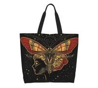 Borsetta Intricate Butterfly Inside Silhouetted Woman'S Head Donna Borsa A Tracolla Elegante Tote Bag Casual Borsa Tote Per Viaggi Shopping Scuola