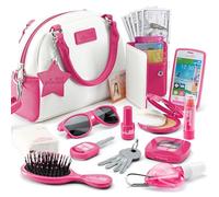 Borsetta per Bambine con Accessori - Il Mio Primo Set Borsetta Include Trucco Finto Giocattolo, Telefono, Portafoglio, e Giochi Immaginativi Piccole dai per 3 4 5 6 7 8 in Su Ottimo Regalo per Bambine