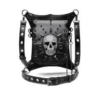 Borsetta per gambe Borsetta steampunk, Borsa a tracolla in pelle gotica vintage - Borsa a marsupio Steampunk con borsa for le gambe