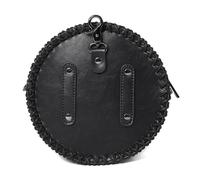Borsetta per gambe Borsetta steampunk, Borsa a tracolla in pelle gotica vintage - Borsa a marsupio Steampunk con borsa for le gambe(Black)