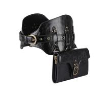 Borsetta per gambe Borsetta steampunk, Borsa a tracolla in pelle gotica vintage - Borsa a marsupio Steampunk con borsa for le gambe