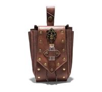 Borsetta per gambe Borsetta steampunk, Borsa a tracolla in pelle gotica vintage - Borsa a marsupio Steampunk con borsa for le gambe