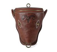 Borsetta per gambe Borsetta steampunk, Borsa a tracolla in pelle gotica vintage - Borsa a marsupio Steampunk con borsa for le gambe(Yellow)