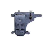 Borsetta per gambe Borsetta steampunk, Borsa a tracolla in pelle gotica vintage - Borsa a marsupio Steampunk con borsa for le gambe(Blue)