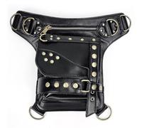 Borsetta per gambe Borsetta steampunk, Borsa a tracolla in pelle gotica vintage - Borsa a marsupio Steampunk con borsa for le gambe