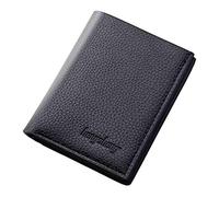 Borsetta - Portafoglio corto per carte di credito, da uomo, piccolo, verticale, alla moda, da uomo (nero, taglia unica)
