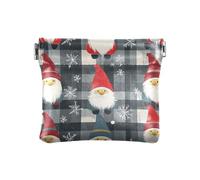 Borsetta portamonete da donna in pelle con gnomi colorati e fiocchi di neve, impermeabile, mini borsa per il trucco per donne, ragazzi e ragazze