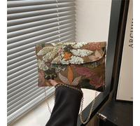 Borsetta semirigida da donna con ricamo floreale a paillettes, borsetta a pochette con patchwork di paillettes, adatta per feste, cene, taglio casuale, adatta per donne, adatta per feste, matrimoni, b