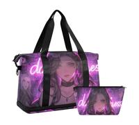 Borsone 3D Beauty Anime Weekender con Tasca Bagnata Cinghia Regolabile Borsa da Viaggio Tote Gym Bag per Viaggi Impermeabile per Uomini Donne