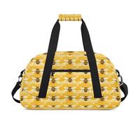 Borsone a nido d'ape con api per donne, uomini, bambini, ragazze, ragazzi, durante la notte, weekender, borsa da viaggio da 24 litri, per sport, palestra, pratica, Colore, 24 L, Organizer per borse