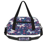 Borsone artistico per bambini con farfalle per la notte, per ragazze e ragazzi, borsa sportiva leggera per bambini, piccola borsa da viaggio per danza, Farfalla Artistica, 18.5L x 7.8W x 9.4H