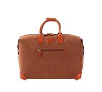 Bric's Holdall Collezione LIFE, Borsa da Viaggio con Tracolla e Spallacci di appoggio per Valigia, Lucchetto TSA integrato, PVC, Dimensione 43x28x19 cm, Camel