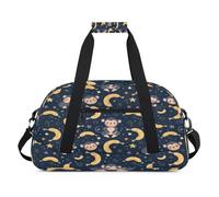 Borsone carino con scimmia, per donne, uomini, bambini, ragazze, ragazzi, durante la notte, weekender, borsa da viaggio da 24 litri, per sport, palestra, pratica, Colore, 24 L, Organizer per borse