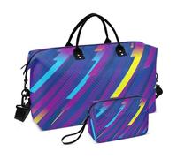 Borsone colorato Magic Meteor Borsone Weekender Viaggio Pernottamento Borsa Palestra Sport Duffel Borse con Toiletry Bag per Viaggi Grande Capacità, Meteora magica colorata, 1 size