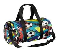 Borsone colorato per calcio, sport, palestra, allenamento, leggero, borsa da viaggio per uomo e donna (calcio), Calcio colorato, 17.6(L) x 9(W) x 9(H) inch