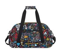 Borsone colorato per fisica per donne, uomini, bambini, ragazze, ragazzi, durante la notte, weekender, borsa da viaggio da 24 litri, per sport, palestra, pratica, Colore, 24 L, Organizer per borse