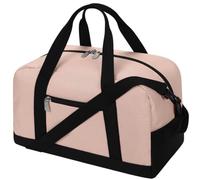Borsone compatto da viaggio, tasche multiple, nero, 35,5 x 25,4 x 20,3 cm, rosa, Compatto