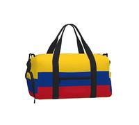 Borsone con bandiera della Colombia con scomparto per scarpe, leggero, impermeabile, borsa da palestra con tasca separata integrata per bagnato e asciutto