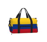 Borsone con bandiera della Colombia con scomparto per scarpe, sport, palestra, weekender, per uomo e donna, borsa da viaggio impermeabile con tasca bagnata per scarpe sporche