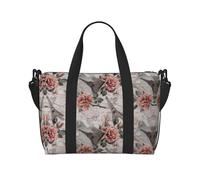 Borsone con motivo Torre Eiffel Flower Paris, borsa a tracolla portatile, adatta per fitness, pendolarismo, viaggi.