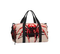 Borsone con piccolo ragno rosso carino con scomparto per scarpe, sport, palestra, weekender, per uomini e donne, borsa da viaggio impermeabile con tasca bagnata per scarpe sporche