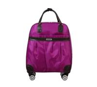 Borsone Con Rotelle Borsa da viaggio for donna Borsa da viaggio for ragazza Trolley da cabina Trolley da cabina impermeabile Oxford Per I Viaggi(Purple,Small)
