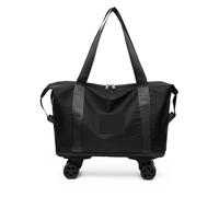 FUSHENGLI Borsone con Rotelle Borsa da Viaggio for Donna Borsone Pieghevole con Ruote Staccabili Valigia di Grandi Dimensioni Borse da Uomo for Viaggi d'Affari in Campeggio per I Viaggi(Black)