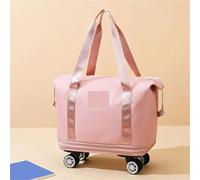 Borsone Con Rotelle Borsone da viaggio espandibile con capacità di borsa da viaggio in tessuto Oxford impermeabile con ruote Valigia impermeabile da viaggio pieghevole Per I Viaggi(Dark Blue)