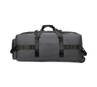Borsone Con Ruote Borsa da viaggio pieghevole con ruote, for campeggio, escursionismo, auto, bagagli, trasloco, grande, zaino sportivo e fitness Per Viaggiare(Grey)