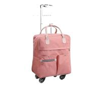 Borsone Con Ruote Borsa da viaggio trolley con ruote universali, comoda borsa impermeabile, unisex Per Viaggiare(Pink 40x20x45cm)