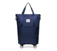 Borsone Con Ruote Borsa da viaggio universale espandibile e regolabile con ruote, borsone portatile for viaggi d'affari, borsa for la spesa di grande capacità Da Viaggio(Dark Blue)