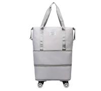 Borsone Con Ruote Borsa da viaggio universale espandibile e regolabile con ruote, borsone portatile for viaggi d'affari, borsa for la spesa di grande capacità Da Viaggio(Grey)