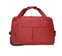 Borsone Con Ruote Borsa trolley da viaggio impermeabile in nylon, bagaglio a mano, valigia, borsa con ruote, borse Per Viaggiare(Orange red 22 inch)