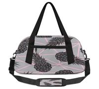 Borsone creativo per bambini con ananas per la notte, per ragazze e ragazzi, motivo ananas, leggero, borsa sportiva da palestra per bambini, piccola borsa da viaggio da portare con sé durante la