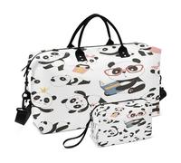 Borsone da allenamento borsa da viaggio per una notte con tracolla regolabile per viaggio grande capacità panda cinese carino cartone animato, Multi, 1 size, Moderno/adattabile