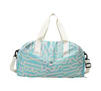 Borsone da allenamento di grande capacità, con scomparti multipli, tracolla staccabile per attrezzatura atletica, borsa di separazione asciutta e bagnata, Acquamarina., Bellezza di massa