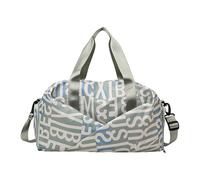 Borsone da allenamento di grande capacità, con scomparti multipli, tracolla staccabile per attrezzatura atletica, borsa di separazione asciutta e bagnata, grigio, Bellezza di massa