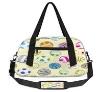 Borsone da basket per bambini, per la notte, per ragazze e ragazzi, a tema sportivo, leggero, borsa da palestra per bambini, piccola borsa da viaggio o da ballo, Basket Calcio, 18.5L x 7.8W x 9.4H