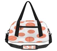 Borsone da basket per bambini per ragazze e ragazzi, borsa sportiva leggera per sport, palestra, per bambini, piccola borsa da viaggio per la notte, Pallacanestro, 18.5L x 7.8W x 9.4H