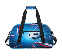 Borsone da calcio con bandiera della Russia per bambini per ragazze e ragazzi, borsa da viaggio per la notte da 24 litri Borsa da viaggio per sport palestra borsone pratica Tote Carry Bag, Colore,