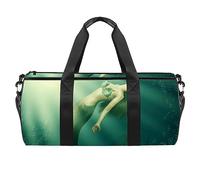 Borsone da donna fantasia con sirena con coda, per sport, palestra, fitness, allenamento, borsone da viaggio, borsa per attrezzatura da donna e uomo, Multicolore, 17.7x9x9 inch