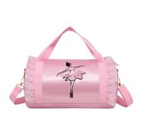 Borsone da donna in nylon con tutù e abito da ballo, borsa personalizzata, borsa da ballerina, borsone (rosa, taglia unica), rosa, Taglia unica