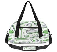 Borsone da golf per bambini con motivo attrezzatura da golf, per ragazze e ragazzi, borsa leggera da palestra per bambini, piccola borsa da viaggio da portare con sé durante la notte, Modello di