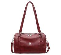 Borsone da notte da donna con cinturino regolabile Borsa per cuscino casual per pendolari grande capacità per viaggi di lavoro, Rosso vinaccia, 280*180*140mm