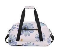 Borsone da palestra a tema balena, borsone sportivo per weekend, pigiama party, piccolo borsone da viaggio per allenamento notturno ginnastica danza balletto, Stile floreale moderno, 18.9 x 8.7 x 10.6