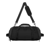 Borsone da palestra a tenuta stagna con scomparto per scarpe e tasche bagnate, borsone da viaggio con tracolla, Colore: nero.