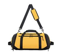 Borsone da palestra a tenuta stagna con scomparto per scarpe e tasche bagnate, borsone da viaggio con tracolla, Giallo