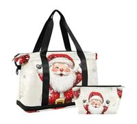 Borsone da palestra ad alta risoluzione con motivo Babbo Natale, con cinghia regolabile, per viaggi in aereo, grande capacità, Santa clausola alta risoluzione, 1 size