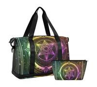 Borsone da palestra astrologico per tarocchi bohémien, borsone sportivo con borsa da toilette per viaggi di grande capacità, Tarocchi bohémien astrologici, 1 size